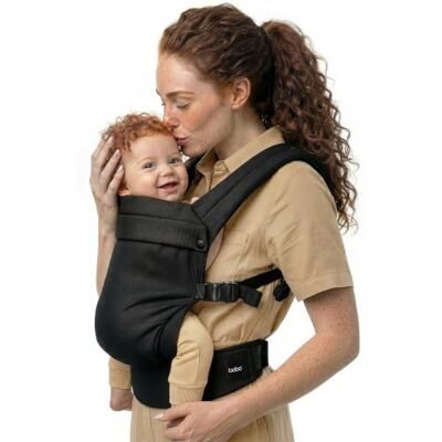 Boba Auri Marsupio Neonato Cotone, Ergonomico, 3-20 kg, Nero Tessuto Morbido e Traspirante, Seduta Ergonomica in Posizione M, 3 posizioni: fronte mamma, fronte mondo e schiena. Boba Auri Marsupio Neonato Cotone, Ergonomico, 3-20 kg, Nero Tessuto Morbido e Traspirante, Seduta Ergonomica in Posizione M, 3 posizioni: fronte mamma, fronte mondo e schiena.