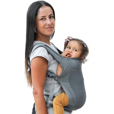 Beco Fly Zaino Porta Bambino Leggero, Pieghevole, 7-20 kg, Grigio Mesh Traspirante per l'estate, Porta sulla Schiena in Posizione M Ergonomica, si ripiega nella borsa per viaggi e trekking. Beco Fly Zaino Porta Bambino Leggero, Pieghevole, 7-20 kg, Grigio Mesh Traspirante per l'estate, Porta sulla Schiena in Posizione M Ergonomica, si ripiega nella borsa per viaggi e trekking.