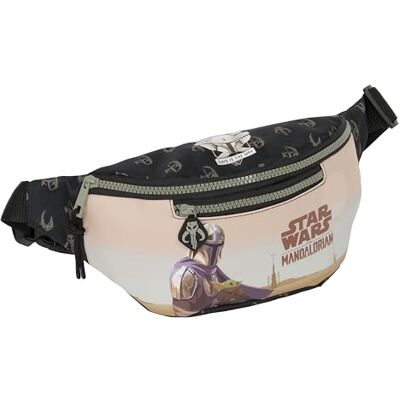 safta The Mandalorian This is the Way Marsupio con tasca esterna, ideale per giovani e bambini di diverse età, comodo e versatile, qualità e resistenza, 23 x 9 x 12 cm, nero, Nero/Bianco, Estándar, safta The Mandalorian This is the Way Marsupio con tasca esterna, ideale per giovani e bambini di diverse età, comodo e versatile, qualità e resistenza, 23 x 9 x 12 cm, nero, Nero/Bianco, Estándar,