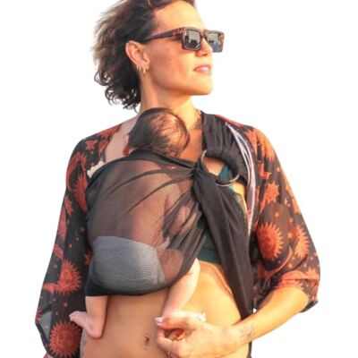 Neko Fascia Neonato Estiva per Mare e Piscina, Water Sling(Nero) Fascia Neonato Ergonomica ad Asciugatura Rapida Neko Fascia Neonato Estiva per Mare e Piscina, Water Sling(Nero) Fascia Neonato Ergonomica ad Asciugatura Rapida