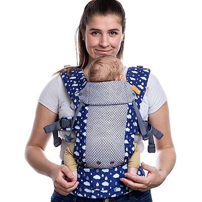 Beco Gemini Cool Marsupio Neonato Mesh Traspirante, Cool Gocce di Pioggia 4 Posizioni Ergonomiche con Seduta Regolabile, comfort certificato Sano per le Anche dalle prime settimane in poi. Beco Gemini Cool Marsupio Neonato Mesh Traspirante, Cool Gocce di Pioggia 4 Posizioni Ergonomiche con Seduta Regolabile, comfort certificato Sano per le Anche dalle prime settimane in poi.