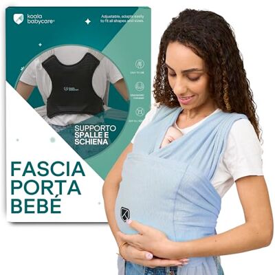 Koala Babycare Fascia Porta Bebe Neonato Facile da Indossare, Regolabile e Unisex Marsupio Neonati Multiuso Adatto Fino a 9kg Fascia Porta Bambino Antracite Koala Babycare Fascia Porta Bebe Neonato Facile da Indossare, Regolabile e Unisex Marsupio Neonati Multiuso Adatto Fino a 9kg Fascia Porta Bambino Antracite