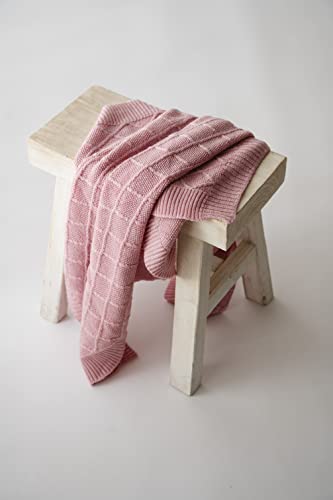 Kaiser Wool – Coperta per neonati in lana merino al 100% traspirante, coperta per neonati, per l'estate, neonati, coperta per passeggino, coperta per ovetto, colore polvere