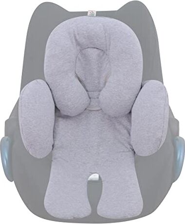 JYOKO KIDS Riduttore Antiallergico universale per Ovetto, Passeggino, Navicella 100% cotone (Grey Stone, 2 Pezzi)