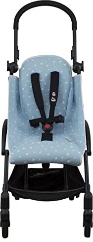 JYOKO KIDS Fodera imbottita per passeggino compatibile con YoYo Babyzen, 100% Cotone (Blue Sparkles)