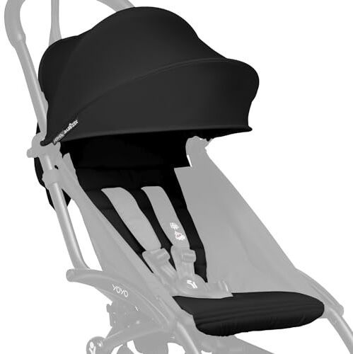 Stokke Rivestimento colorato 6+ BABYZEN YOYO Nero Solo tessuti: Cuscino, Cappottina abbinata e tasca posteriore con cerniera Richiede il telaio YOYO2 (Venduto a parte)