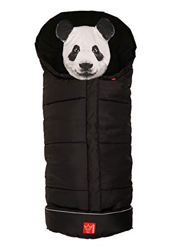 Kaiser Sacco termico per passeggino Panda con visiera rimovibile, colore: Nero