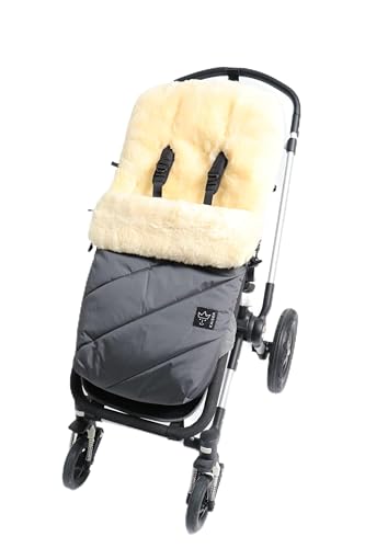 Kaiser Sacco nanna per passeggino, con pelliccia di agnello, colore: Antracite