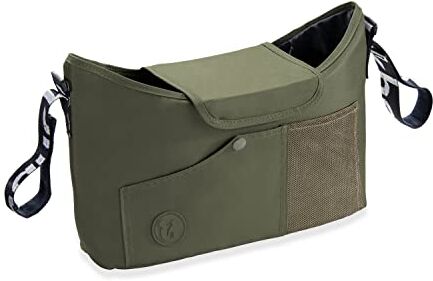 Hauck Borsa Passeggino e Carrozzina Borsa Per Passeggino Grande per Cambio Pannolino Borsa Passeggino Universale con Portabibite/Portabicchieri di Facile Presa Fissaggio Semplice Verde Oliva