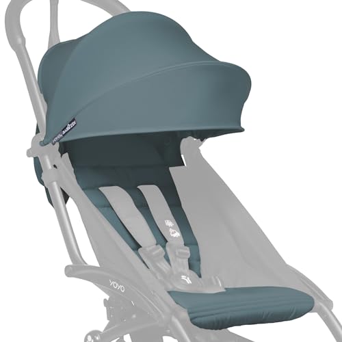 Stokke Rivestimento colorato 6+ BABYZEN YOYO Aqua Solo tessuti: Cuscino, Cappottina abbinata e tasca posteriore con cerniera Richiede il telaio YOYO2 (Venduto a parte)