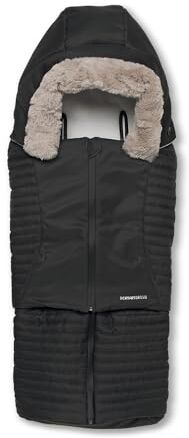 Foppapedretti Kalor Sacco Invernale Universale 2in1 per navicella, ovetto e passeggino, Black