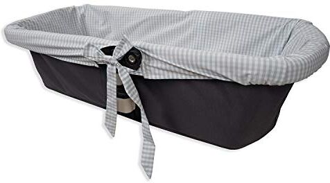 Babyline Summer Celeste – Copertura per passeggino, 90 x 40 cm, a quadri celesti grigio