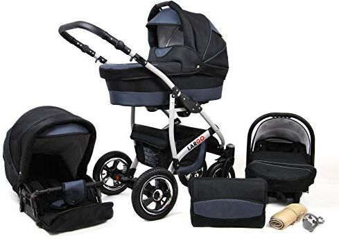 SaintBaby Passeggino Trio 3in1 2in1 Isofix Ovetto Compatto New L-Go by  nero & grafite 2in1 Senza Ovetto