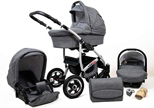 SaintBaby Passeggino Trio 3in1 2in1 Isofix Ovetto Compatto New L-Go by  GreyFlex 2in1 Senza Ovetto