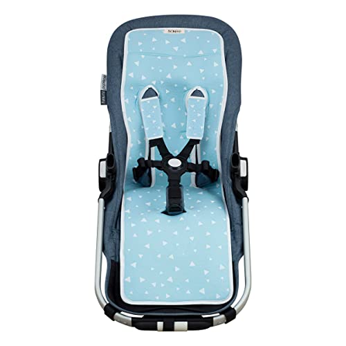 JYOKO KIDS Materasso per passeggino gemellare in cotone (BLUE SPARKLES)