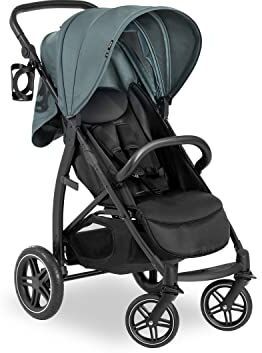 Hauck Passeggino Rapid 4D Passeggino Leggero 25 kg Portata Passeggino Pieghevole con Ruote di Gomma Passeggino Compatto, Regolabile, Chiusura Veloce, Portabibite Grande Portaoggetti Verde