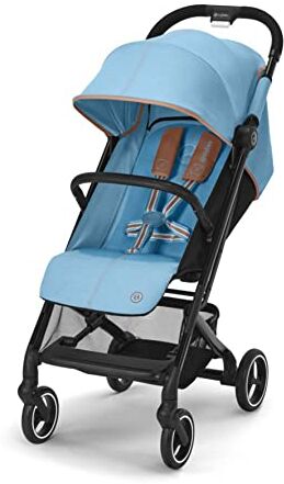 Cybex Carrozzina dorata Beezy, dalla nascita a circa 4 anni (max. 22 kg), compatta ed ergonomica, blu spiaggia