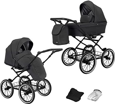 Kunert Passeggino per bambini 2 in 1 navicella carrozzina accessoti  Romantic retro 2in1 passeggini