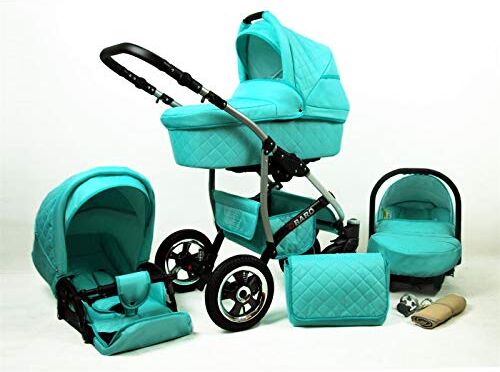 SaintBaby Passeggino Trio 3in1 2in1 Isofix Ovetto Compatto Q-Step by  Mint 2in1 Senza Ovetto