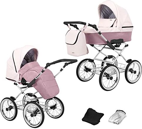 Kunert Passeggino per bambini 2 in 1 navicella carrozzina accessoti  Romantic retro 2in1 passeggini