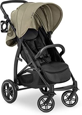 Hauck Passeggino Rapid 4D Air Passeggino Leggero fino a 25kg Portata Passeggino Pieghevole con Ruote ad Aria Passeggino Compatto, Regolabile Cesto Portaoggetti e Portabibite Verde Oliva