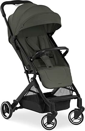 Hauck Travel N Care Passeggino leggero (solo 6,8 kg), con sospensione, compatto e pieghevole, con parapioggia, colore: verde oliva