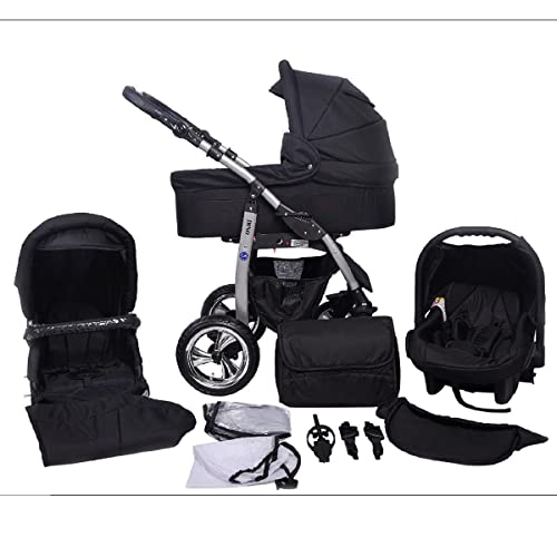 SaintBaby Passeggino Trio 3in1 2in1 Isofix Ovetto Compatto D-Deluxe by  nero & nero 3in1 con Ovetto