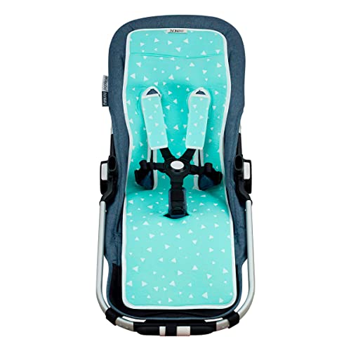 JYOKO KIDS Materasso per passeggino gemellare in cotone MINT SPARKLES