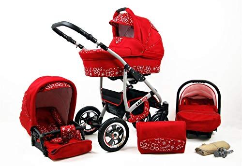 SaintBaby Passeggino Trio 3in1 2in1 Isofix Ovetto Compatto New L-Go by  Red Flowers 2in1 Senza Ovetto