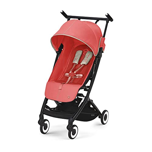 Cybex Passeggino Libelle Gold con imbracatura One-Pull da circa 6 mesi a circa 4 anni (max. 22 kg), ultra leggero (6 kg), rosso ibisco