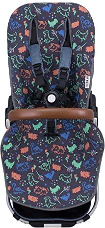 JYOKO KIDS Materassino per passeggino compatibile con Bugabbo Donkey in cotone 100% (Happy Dino)