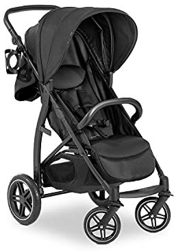 Hauck Passeggino Rapid 4D Passeggino Leggero 25 kg Portata Passeggino Pieghevole con Ruote di Gomma Passeggino Compatto, Regolabile, Chiusura Veloce, Portabibite Grande Portaoggetti Nero