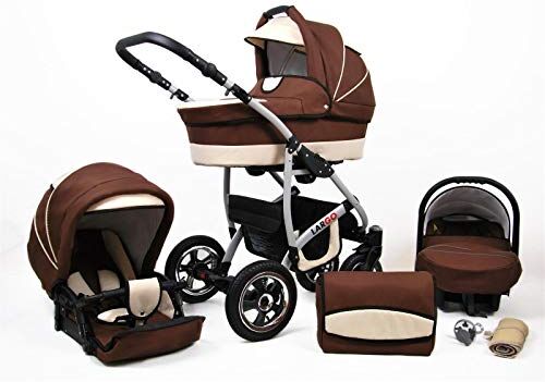 SaintBaby Passeggino Trio 3in1 2in1 Isofix Ovetto Compatto New L-Go by  marrone & beige 2in1 Senza Ovetto