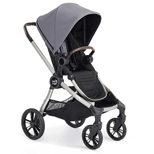 BABY JOGGER City Sights Passeggino 4 ruote grandi, per tutti i terreni, seduta reversibile, richiudibile con una mano, convertibile in sistema modulare con carrozzina, da 0 fino a 22kg Dark Slate