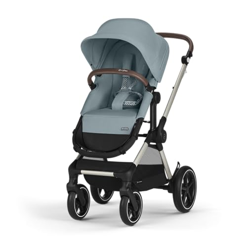 Cybex Gold EOS Lux Carrozzina 2 in 1, Passeggino, Dalla nascita fino a 22 kg (ca. 4 anni), azzurro cielo