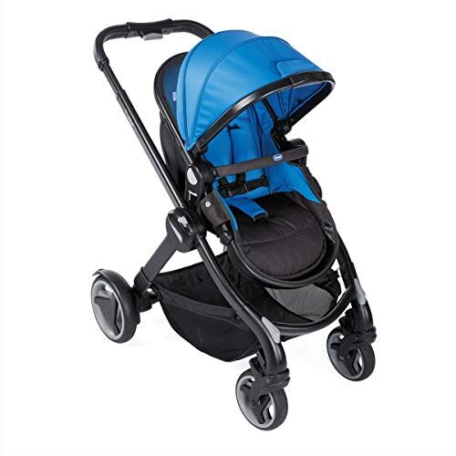 Chicco Fully Single Passeggino 2 in 1 Trasformabile, Passeggino e navicella blu