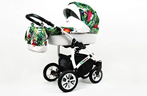 SaintBaby Passeggino Trio 3in1 2in1 Isofix Ovetto Compatto Tropic Dream by  Parrots in the Tropic 2in1 Senza Ovetto