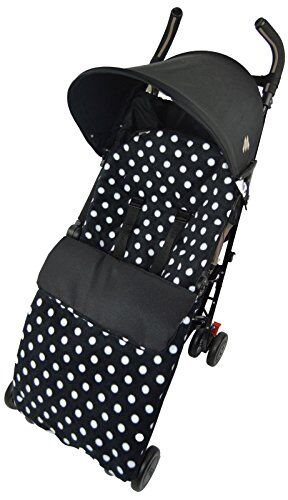 For-your-Little-One Sacco a pelo in pile/Cosy Toes compatibile con Graco Stadium Duo quattro EVO mosaico pois nero