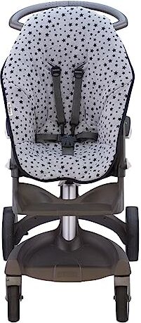 JYOKO KIDS Fodera per passeggino in Cotone compatibile con Stokke Xplori e Stokke Crusi (Black Star)