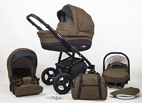 SaintBaby Passeggino Trio 3in1 2in1 Isofix Ovetto Compatto Exel by  Chocolate 2in1 Senza Ovetto