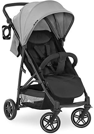 Hauck Passeggino Rapid 4R Plus Passeggino Leggero 25 kg Portata Passeggino Pieghevole Veloce con Cappotta XL UPF 50 + Passeggino Compatto, Reclinabile con Portabibite Grande Cesto Grigio