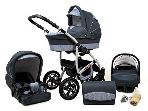 SaintBaby Passeggino Trio 3in1 2in1 Isofix Ovetto Compatto New L-Go by  Magic Grey 2in1 Senza Ovetto