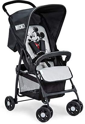 Hauck Passeggino Sport Passeggino Leggero 5.9 kg Passeggino Compatto, Pieghevole e Piccolo Reclinabile, Cappotta Parasole e Grande Cesto Portaoggetti Nero, Topolino