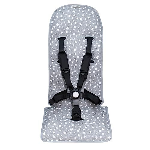 JYOKO KIDS Materassino in 100% cotone per passeggino e passeggino, compatibile con Bugaboo Butterfly (White Star)