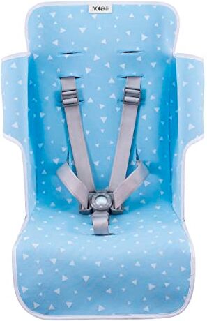 JYOKO KIDS Materassino per passeggino compatibile con  Quest, Techno, Triumph, XT 100% Cotone (BLUE SPARKLES)