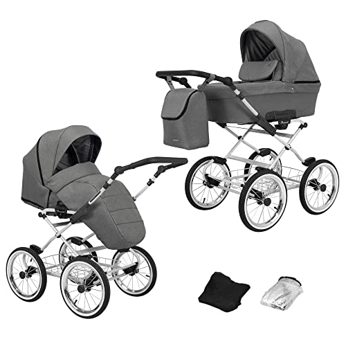 Kunert Passeggino per bambini 2 in 1 navicella carrozzina accessoti  Romantic retro 2in1 passeggini