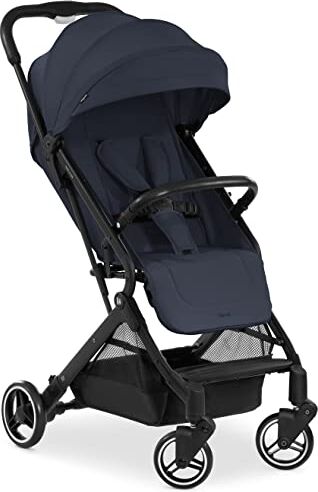 Hauck Passeggino Leggero Travel N Care Passeggino Compatto fino a 25kg, Maneggevole e Reclinabile Passeggino da Viaggio con Ruote Leggere, Sospensione e Cappotta UV 50+ Pieghevole Blu Navy