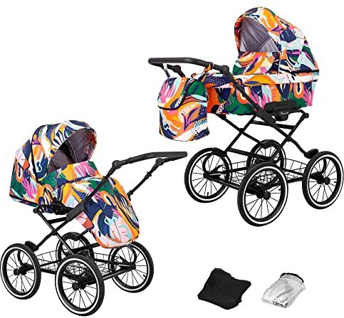 Kunert Passeggino per bambini 2 in 1 navicella carrozzina accessoti  Romantic retro 2in1 passeggini