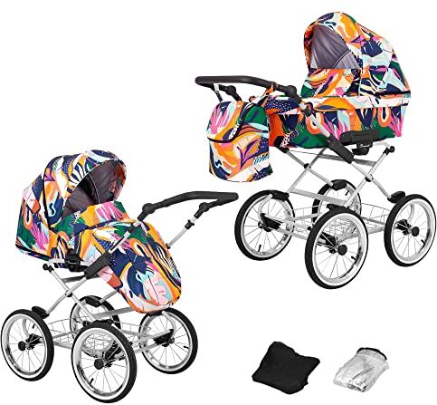 Kunert Passeggino per bambini 2 in 1 navicella carrozzina accessoti  Romantic retro 2in1 passeggini