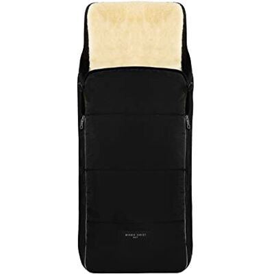 CHRIST Sacco a pelo per passeggino CORTINA in pelle di agnello medicale di WERNER BABY – Sacco estraibile (2-in-1) universale termico per bambini, in nero CHRIST Sacco a pelo per passeggino CORTINA in pelle di agnello medicale di WERNER BABY – Sacco estraibile (2-in-1) universale termico per bambini, in nero